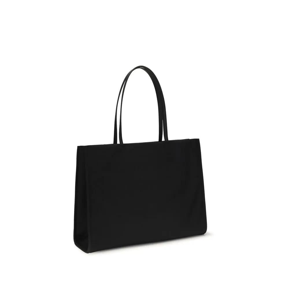 Tory Burch Black Nylon Handbag, nylon tote, front view