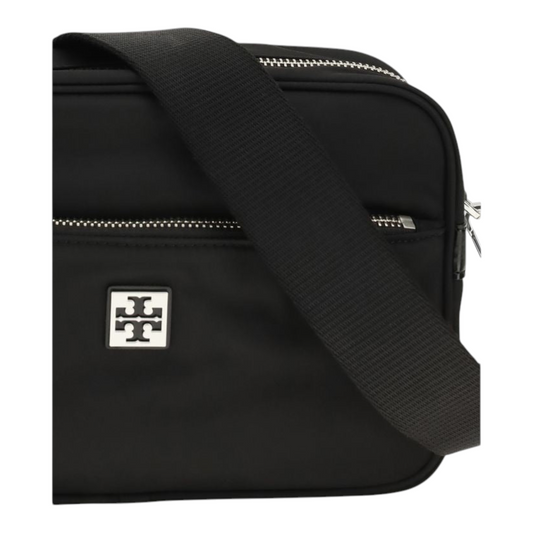 Tory Burch The Virginia Shoulder Bag Black Nylon Synthetic