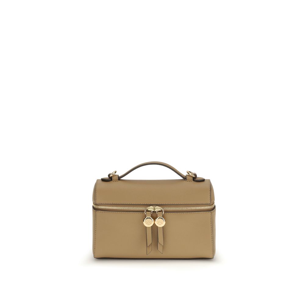 Tory Burch Beige The Romy Slim Top Satchel Bag
