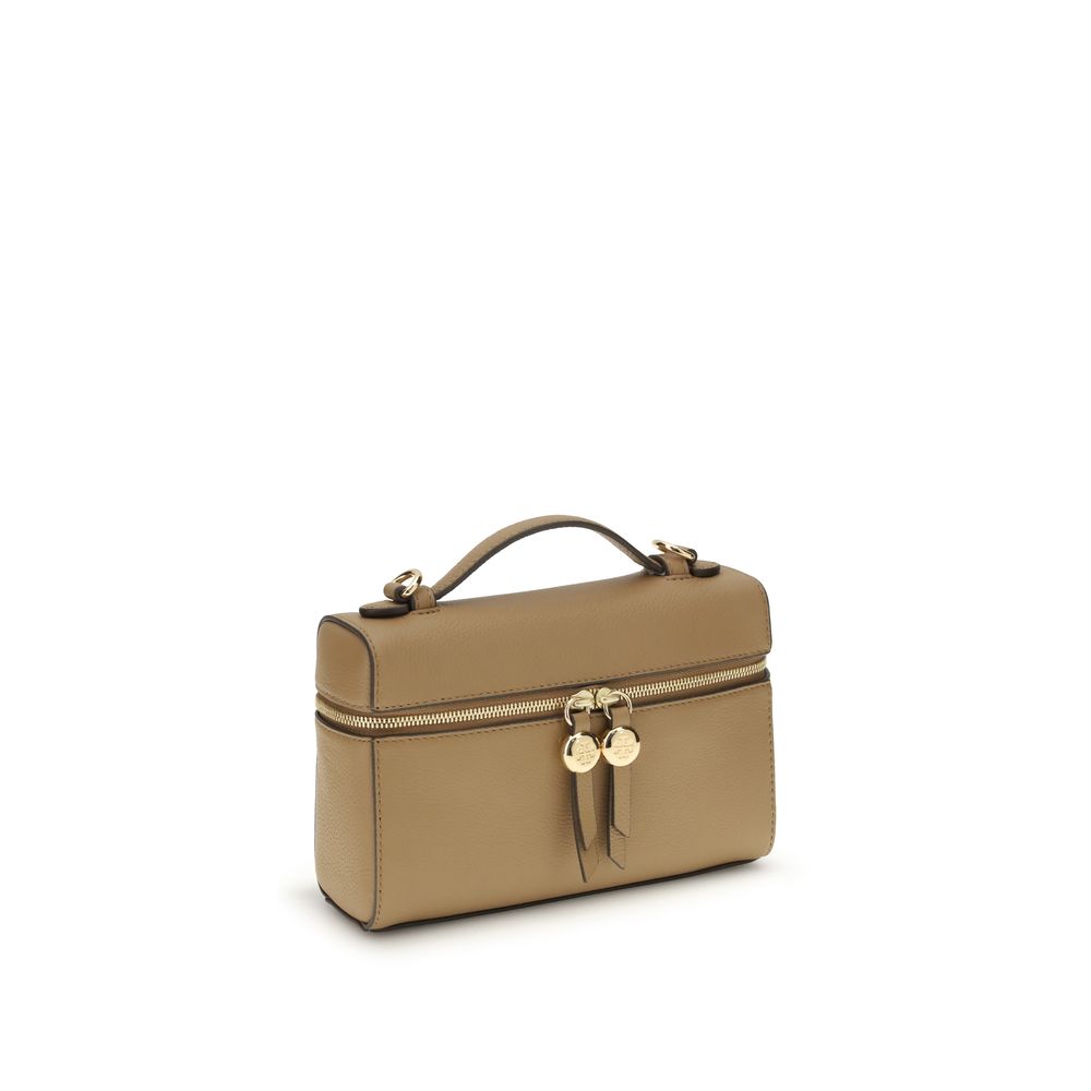 Tory Burch Beige The Romy Slim Top Satchel Bag