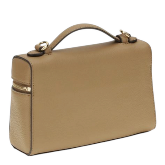 Tory Burch The Romy Slim Top Bolso Satchel Beige