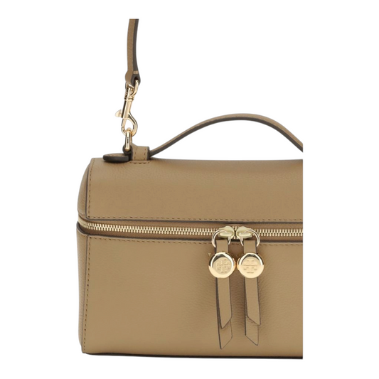 Tory Burch The Romy Slim Top Bolso Satchel Beige