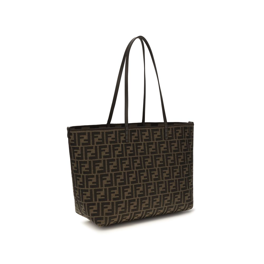 Fendi Brown The Roll Medium Tote Bag