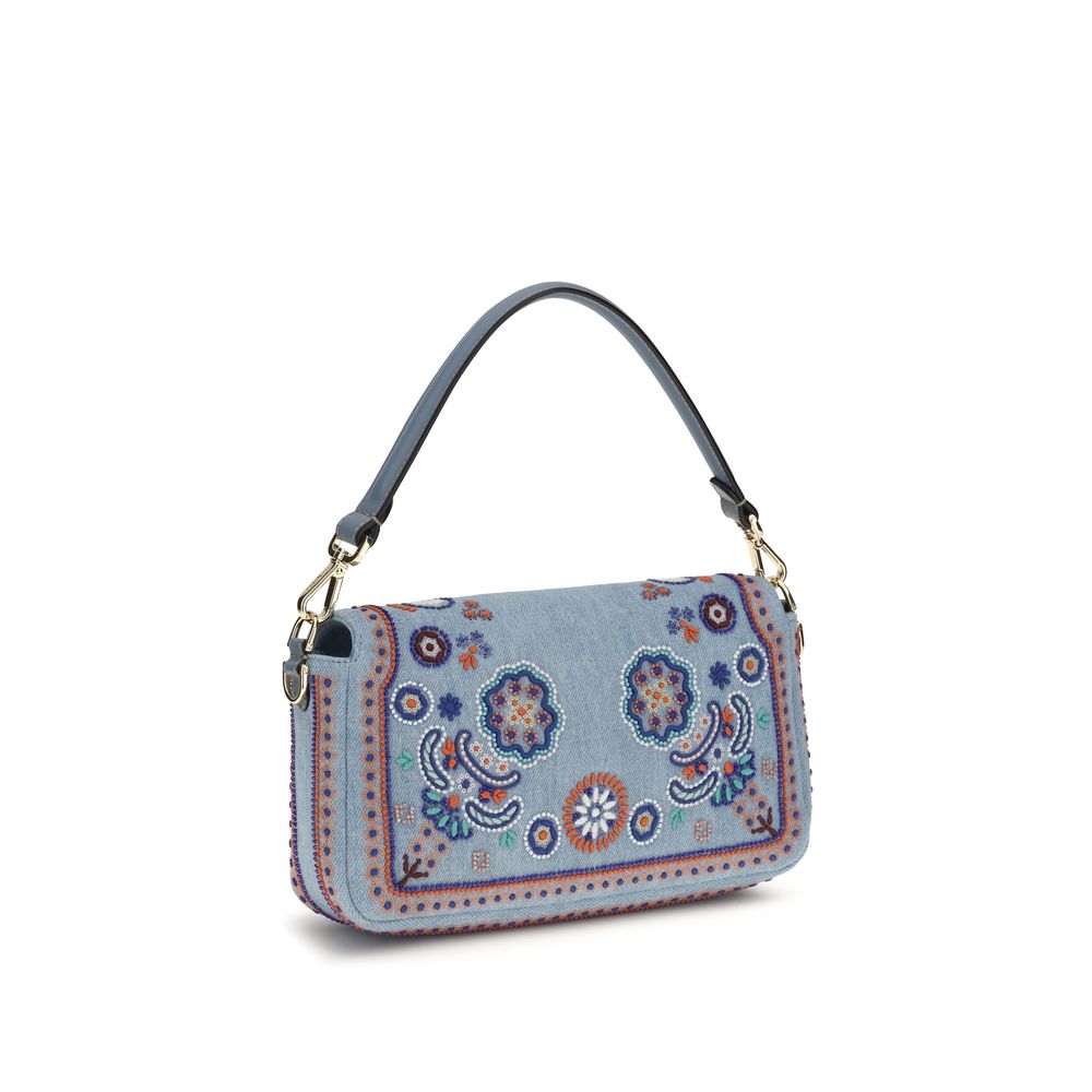 Fendi Multicolor Denim Shoulder Bag