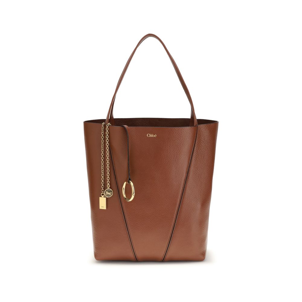 Chloé Brown Spin Shoulder Bag