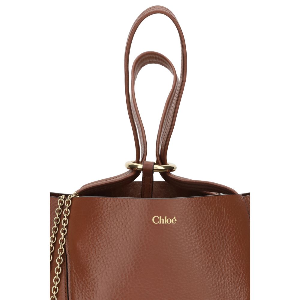Chloé Brown Spin Shoulder Bag