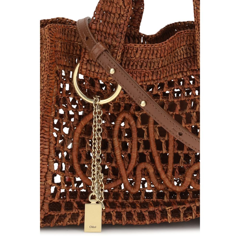 Chloé Brown The small Summer Banana East-West Tote Bag