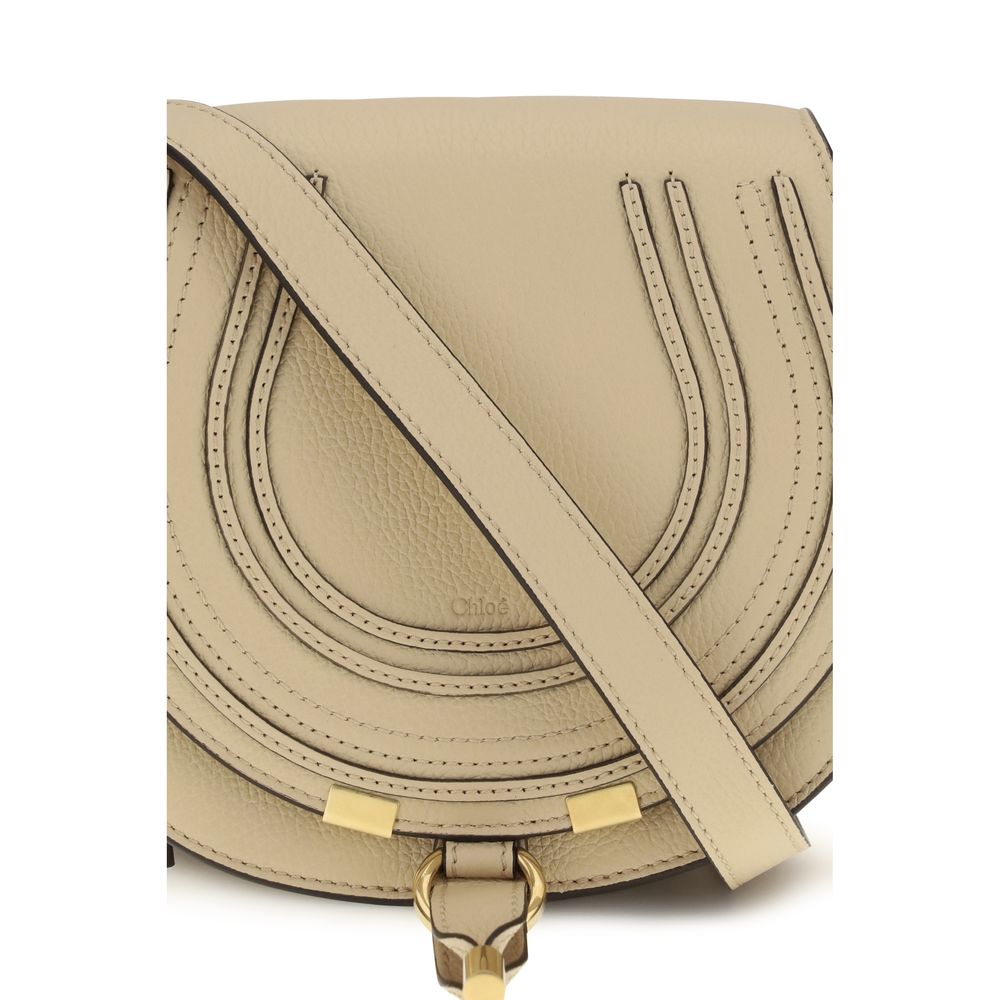 Chloé Beige Small Marcie leather Shoulder Bag