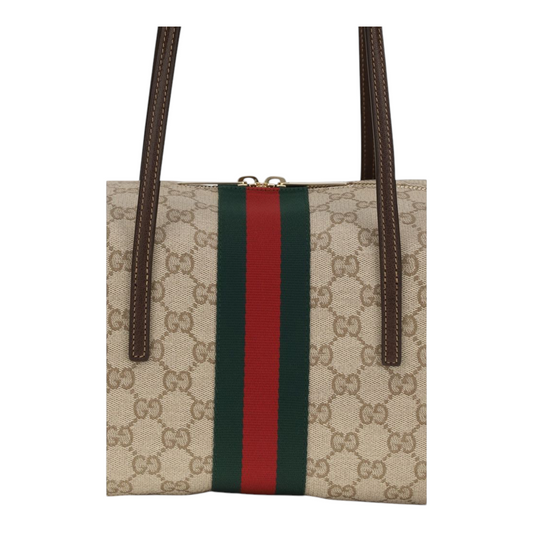 Gucci Medium Boston Melrose Shoulder Bag Beige Leather Synthetic