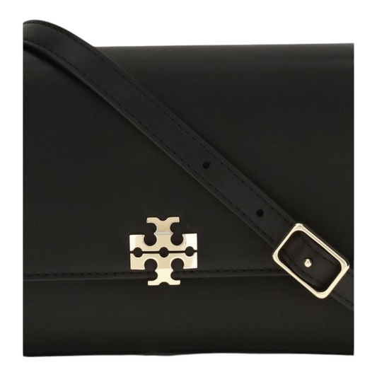 Tory Burch Small Charlie Bolso de Hombro Negro Piel