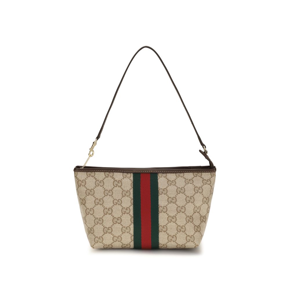 Gucci Beige Small Pouch with strap and Web Handbag