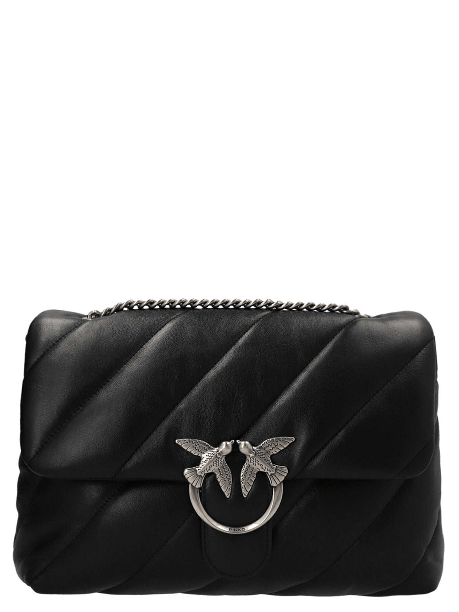 PINKO Black Classic Love Puff Crossbody Bag