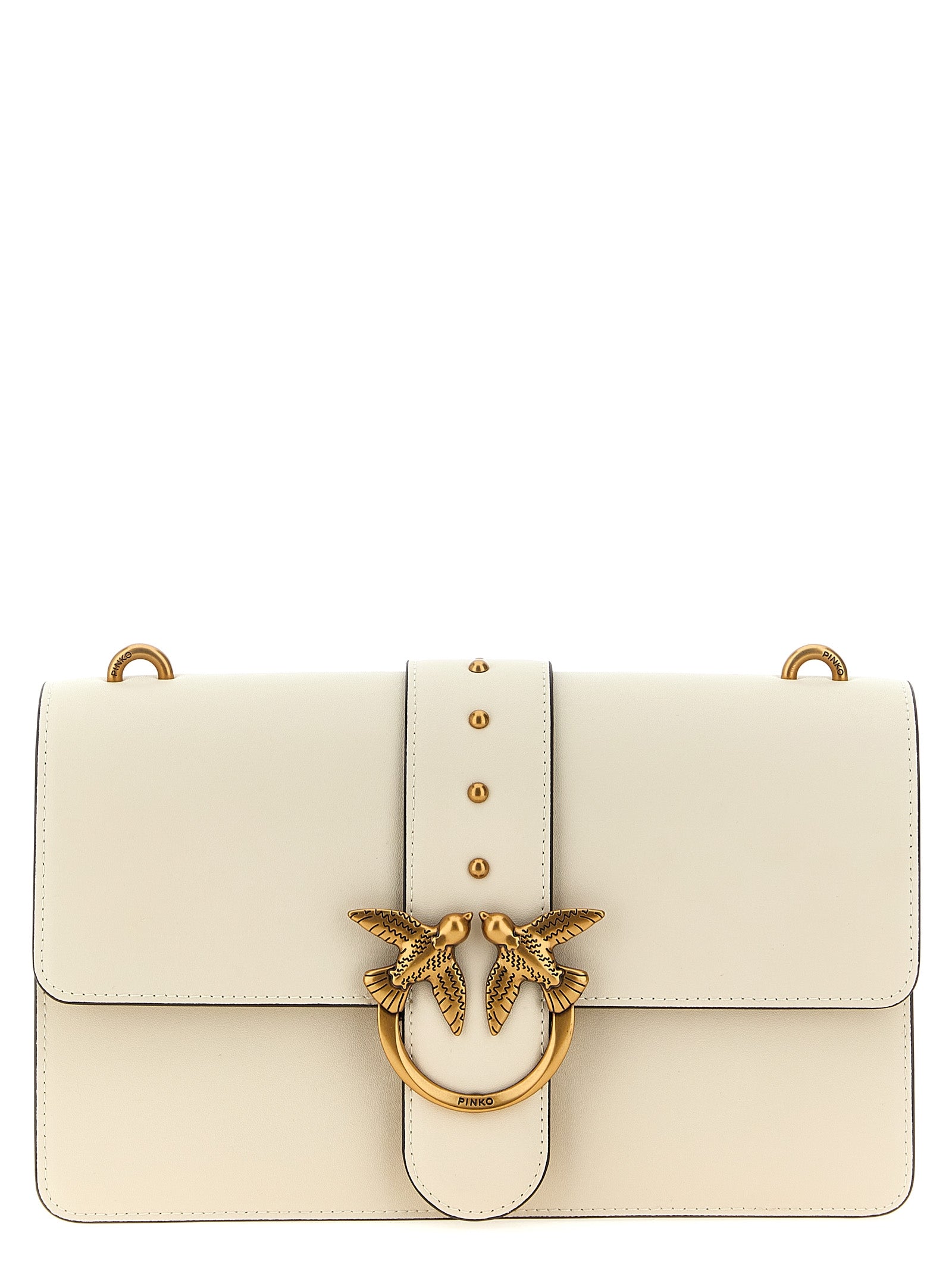 PINKO White Love One Classic Crossbody Bag
