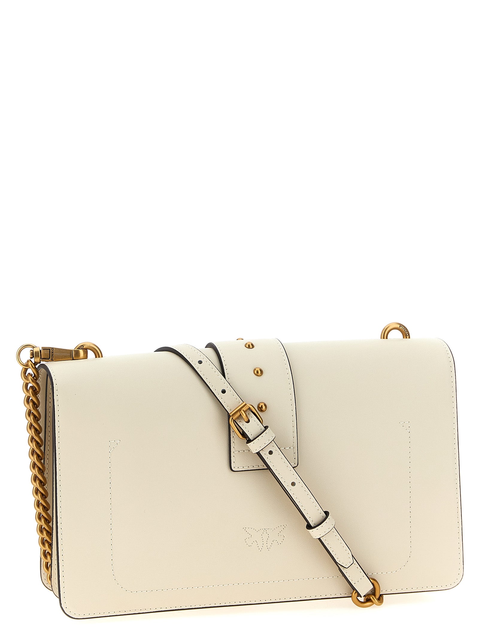 PINKO White Love One Classic Crossbody Bag