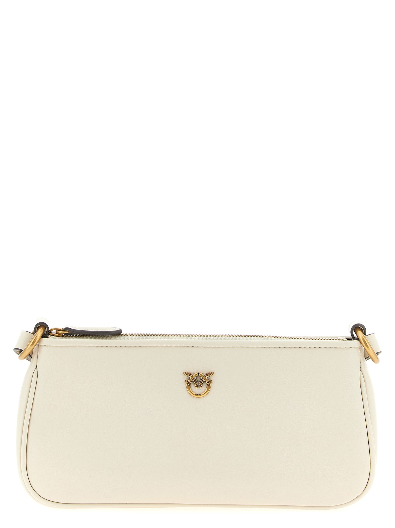 PINKO White Half Moon Crossbody Bag