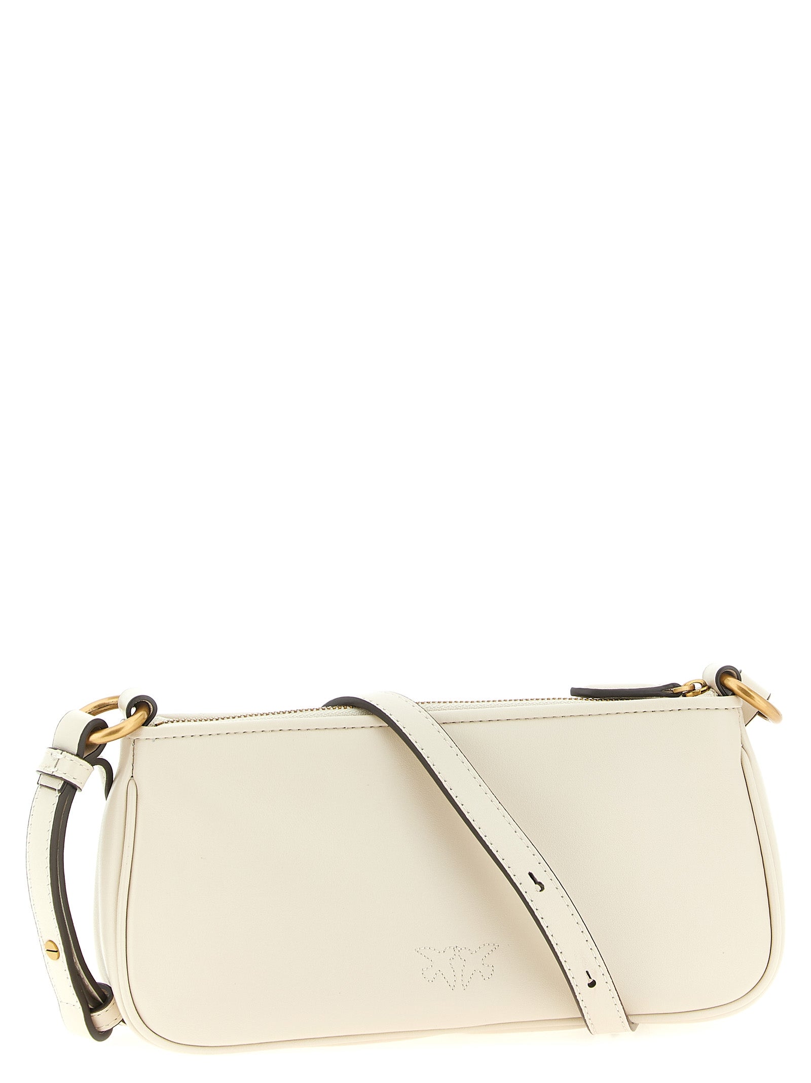 PINKO White Half Moon Crossbody Bag