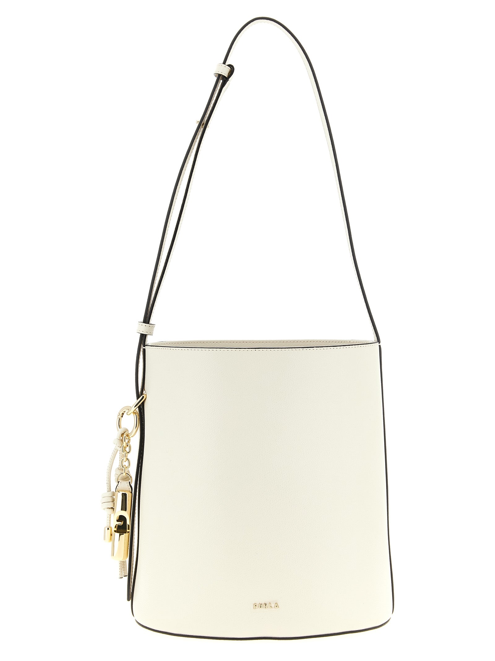 Furla White Roxie Bucket Bag
