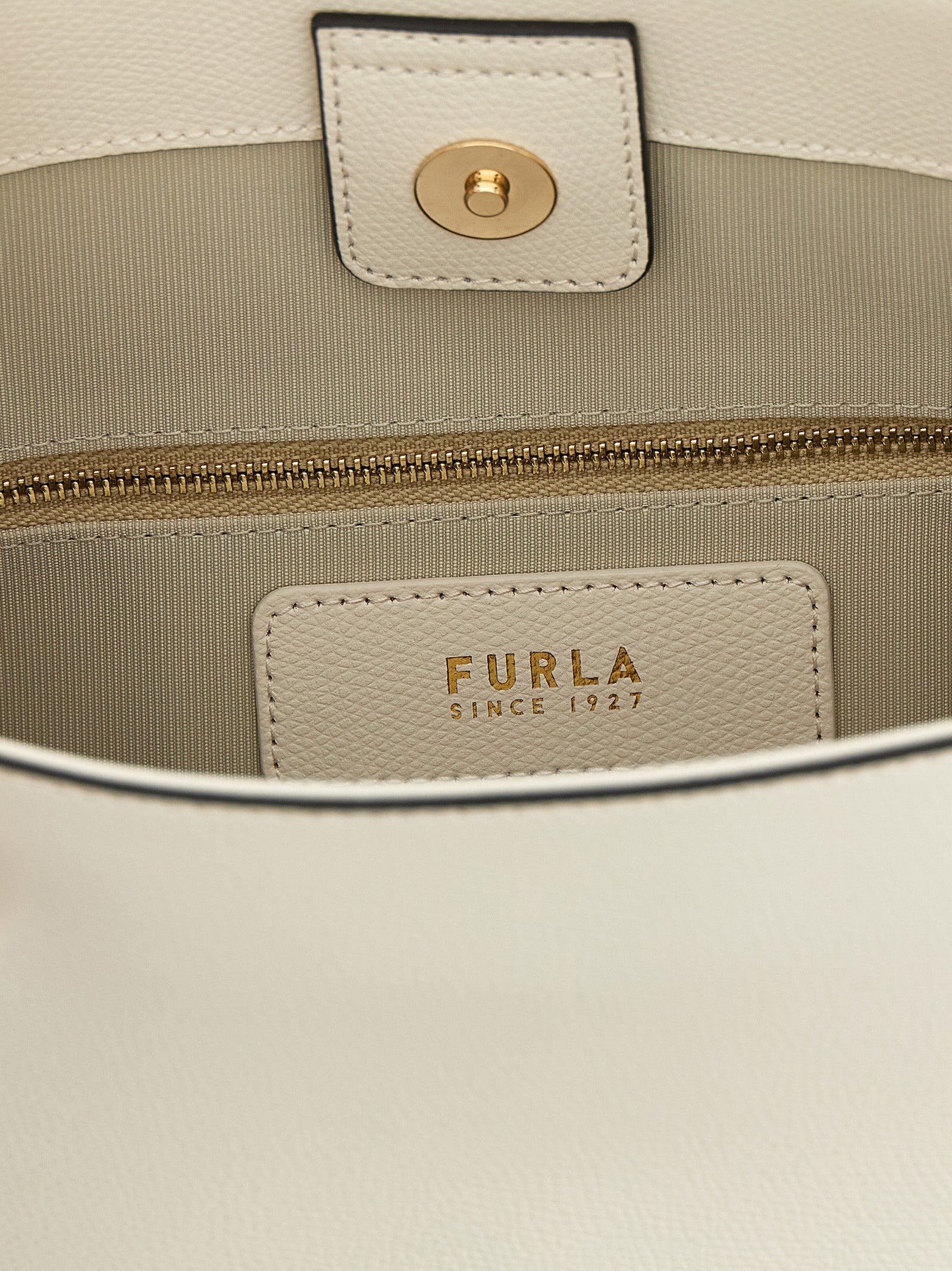 Furla White Roxie Bucket Bag