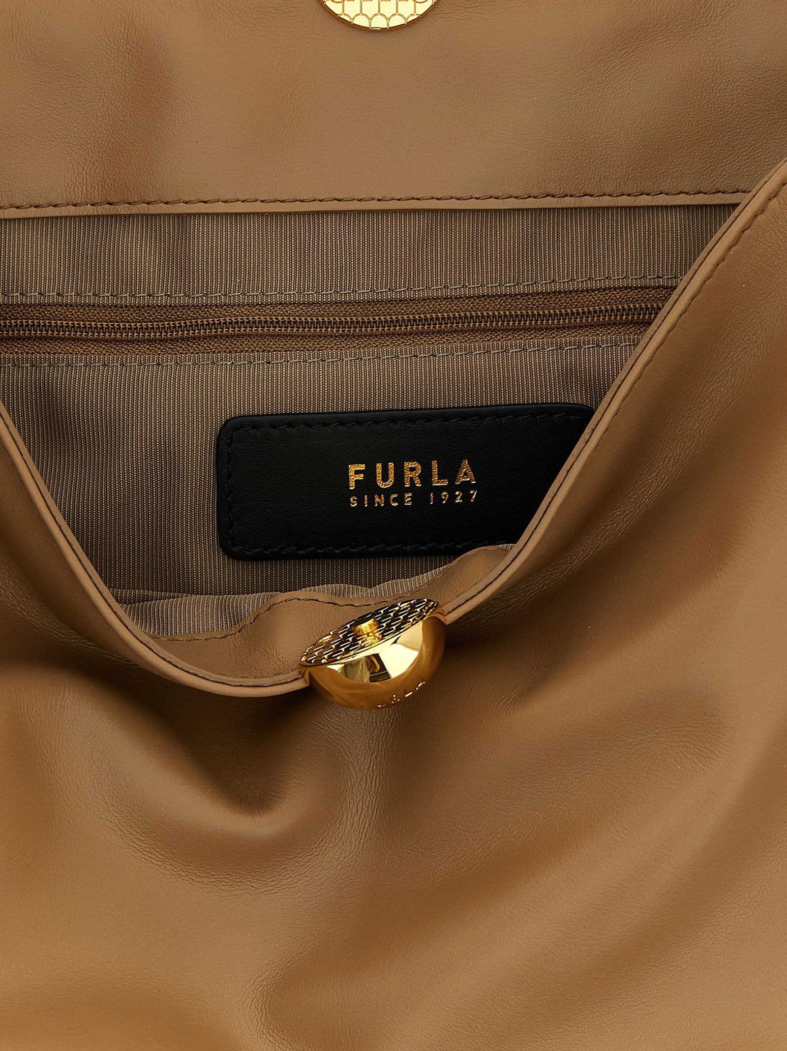 Furla Beige Sfera Soft Shoulder Bag
