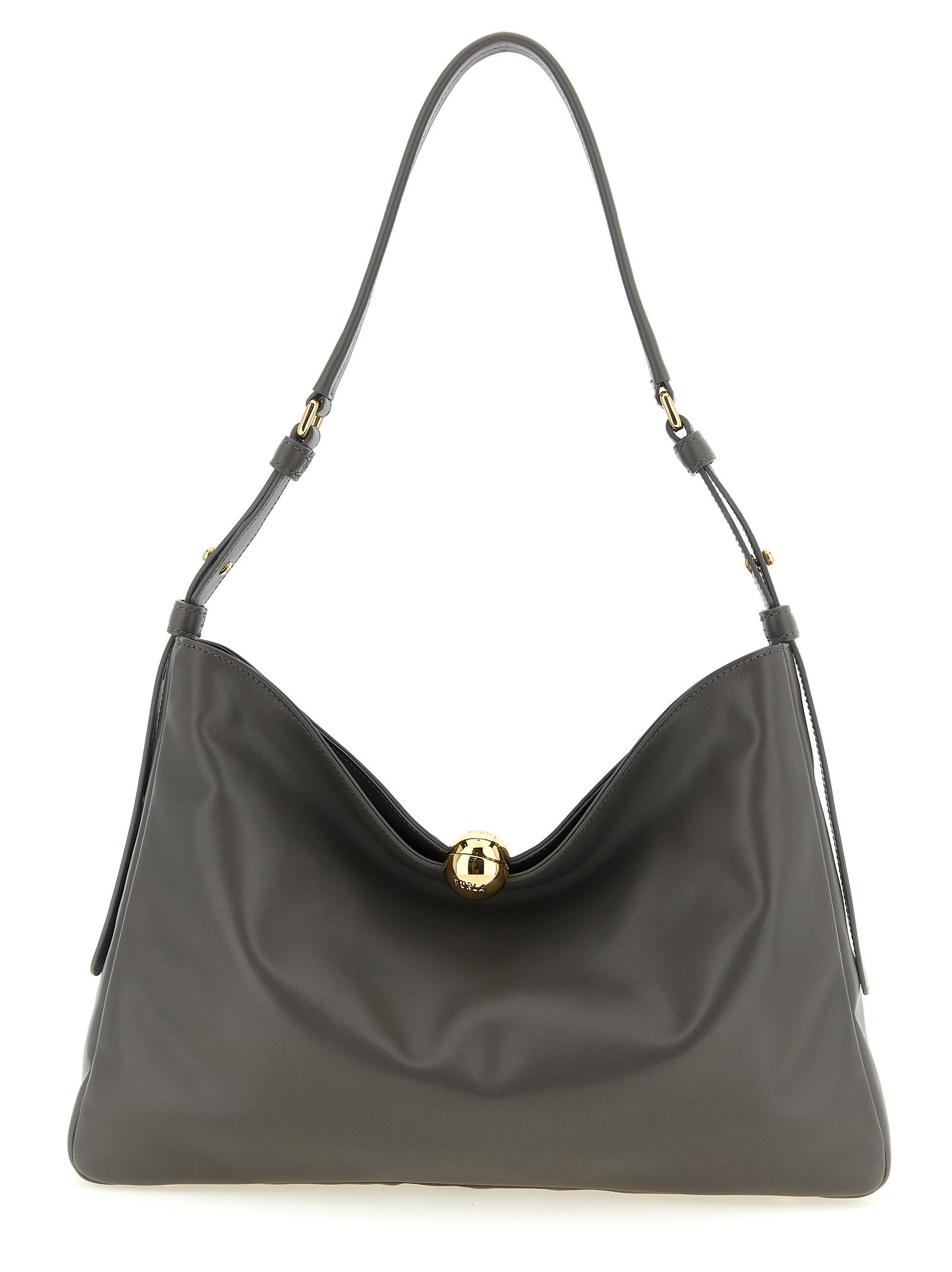 Furla Gray Sfera Soft Shoulder Bag
