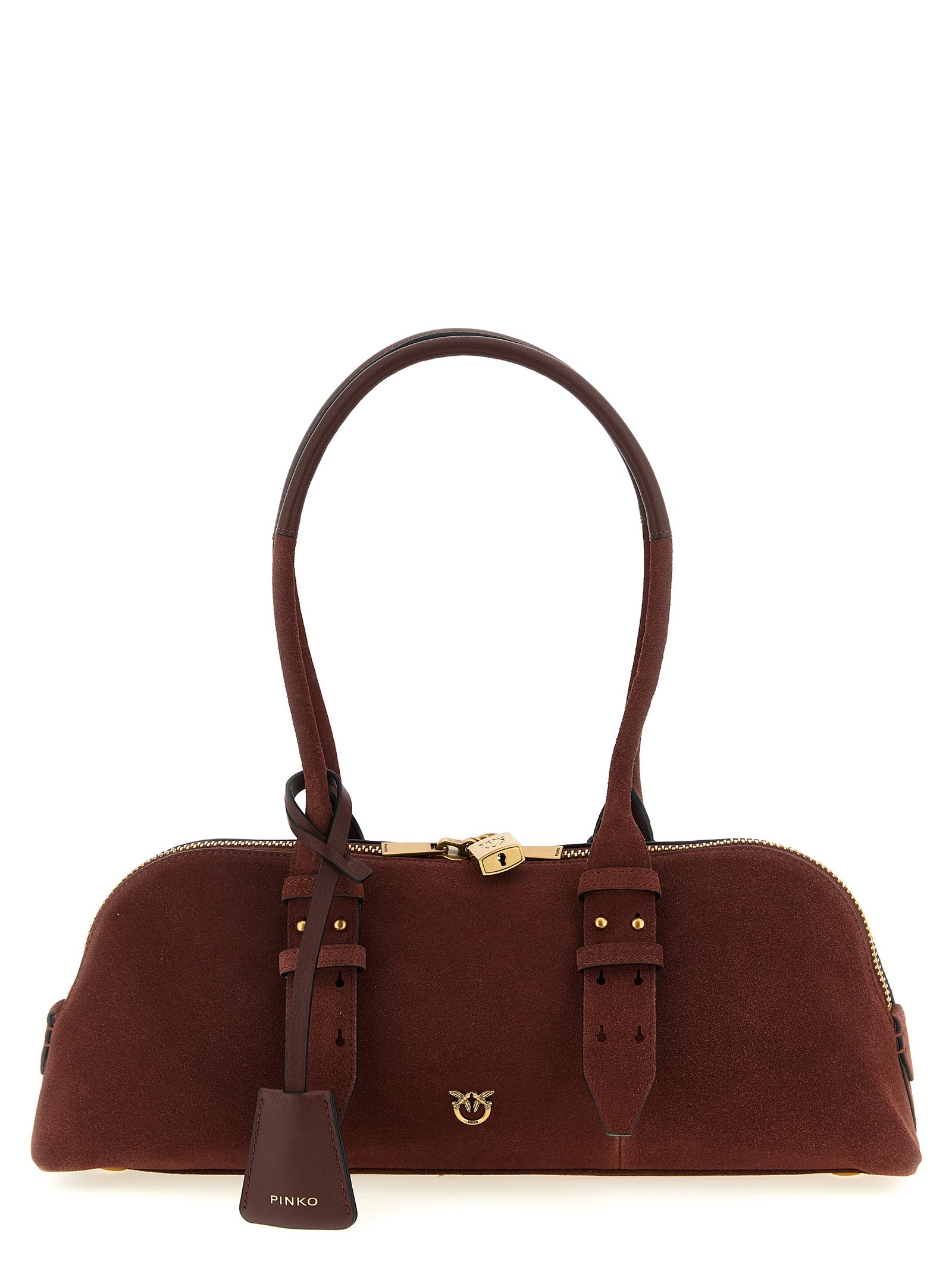 PINKO Bordeaux Bowling Baguette Bag