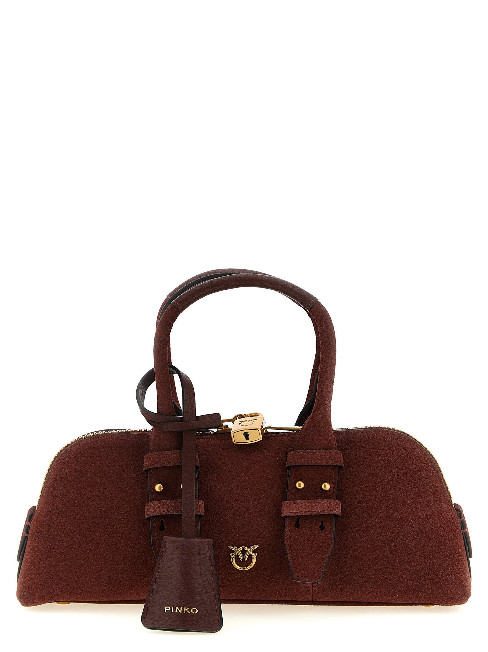 PINKO Bordeaux Bowling Baguette Bag