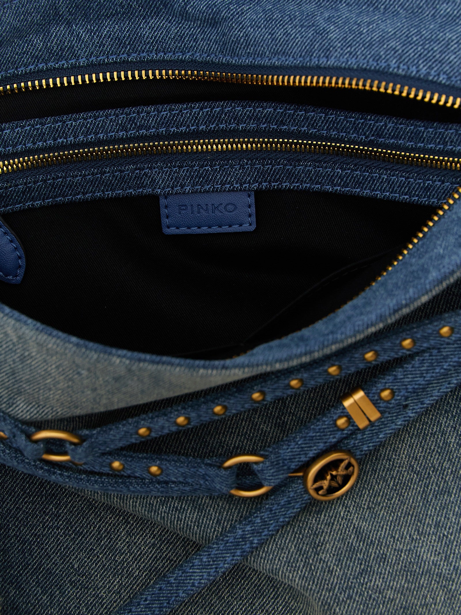 PINKO Blue Belt Shoulder Bag
