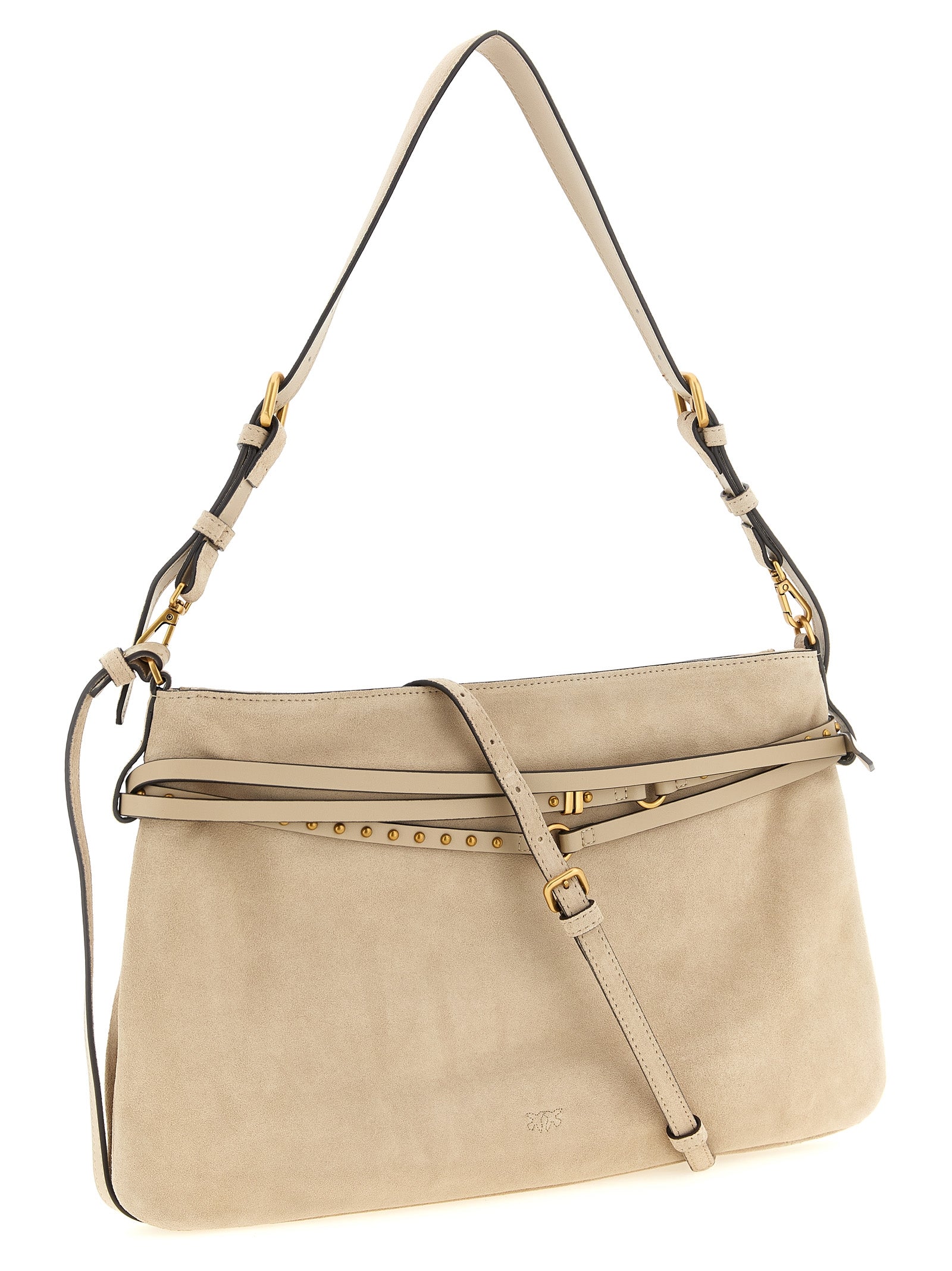 PINKO Beige Belt Shoulder Bag