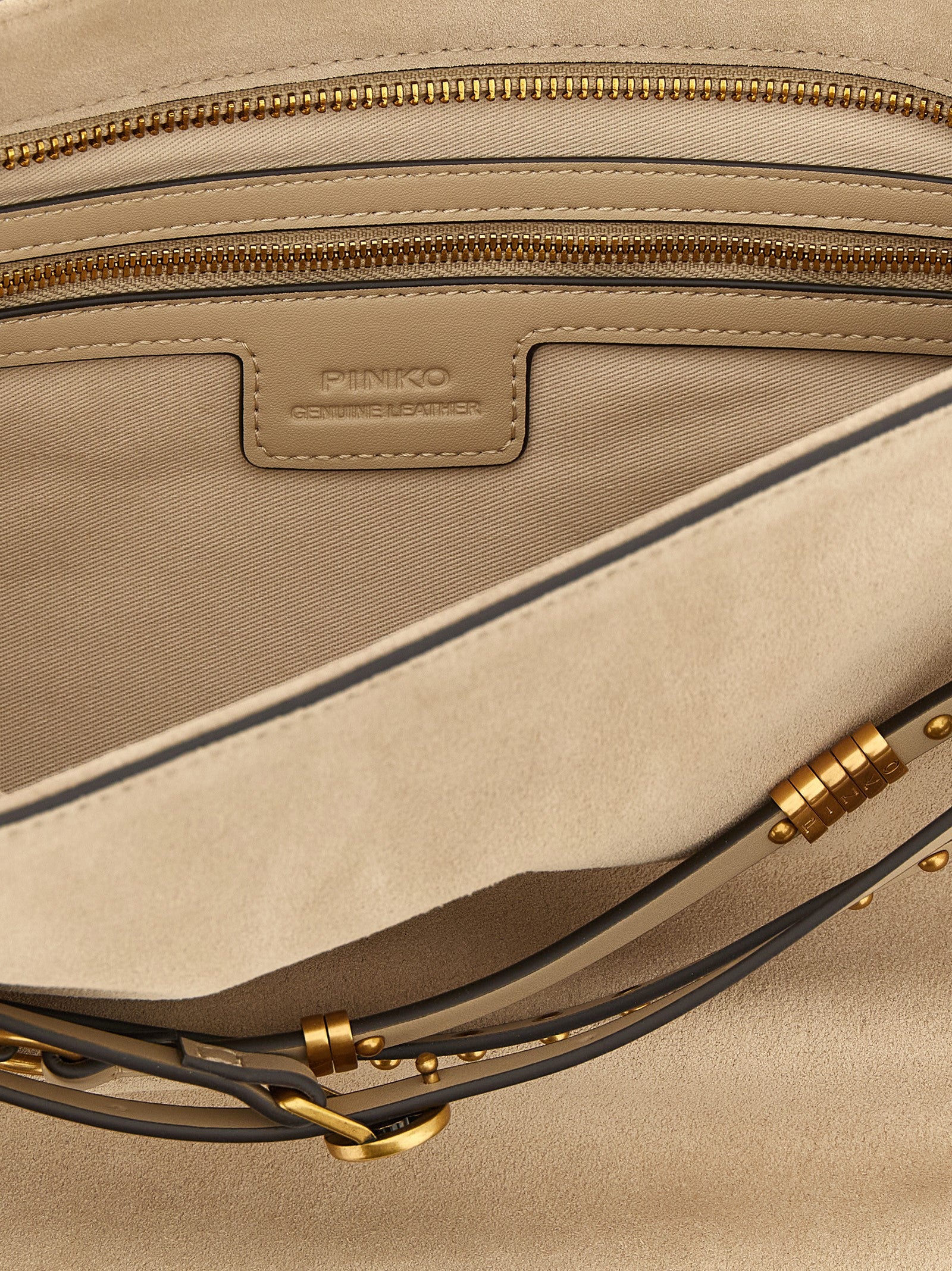 PINKO Beige Belt Shoulder Bag