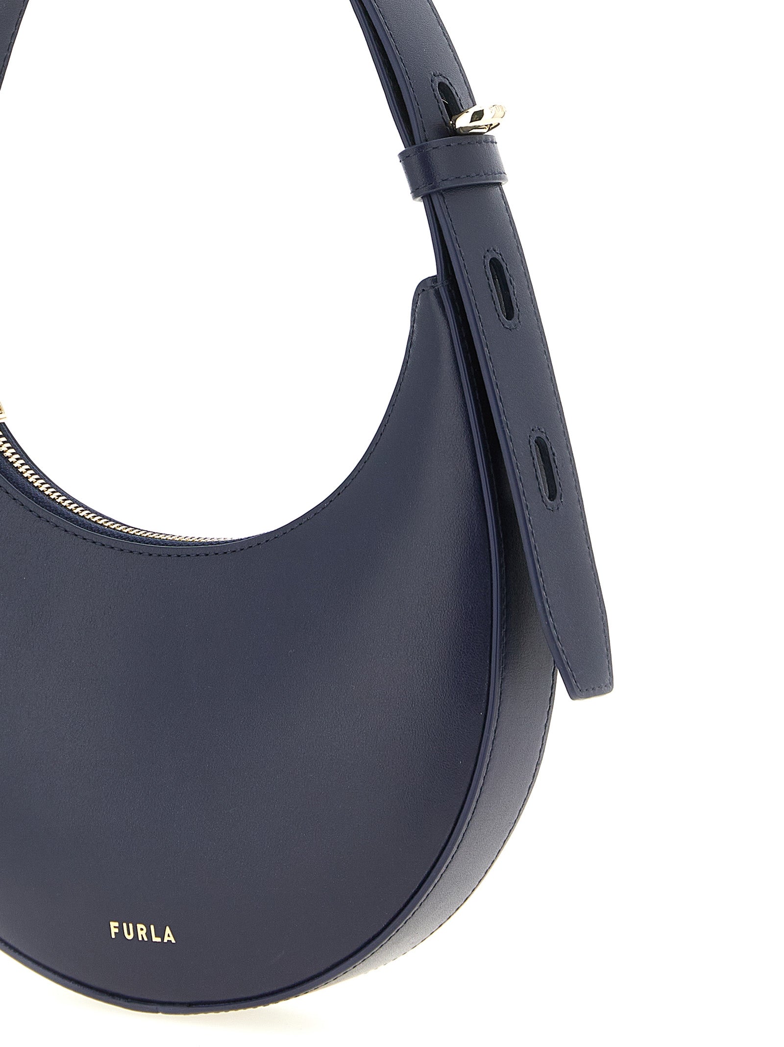 Furla Blue Delizia Mini Shoulder Bag