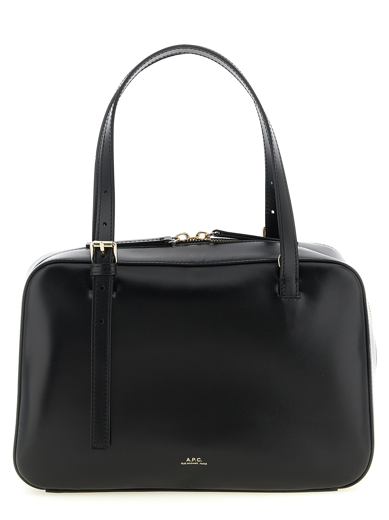 A.P.C. Black Virginie Box Handbag
