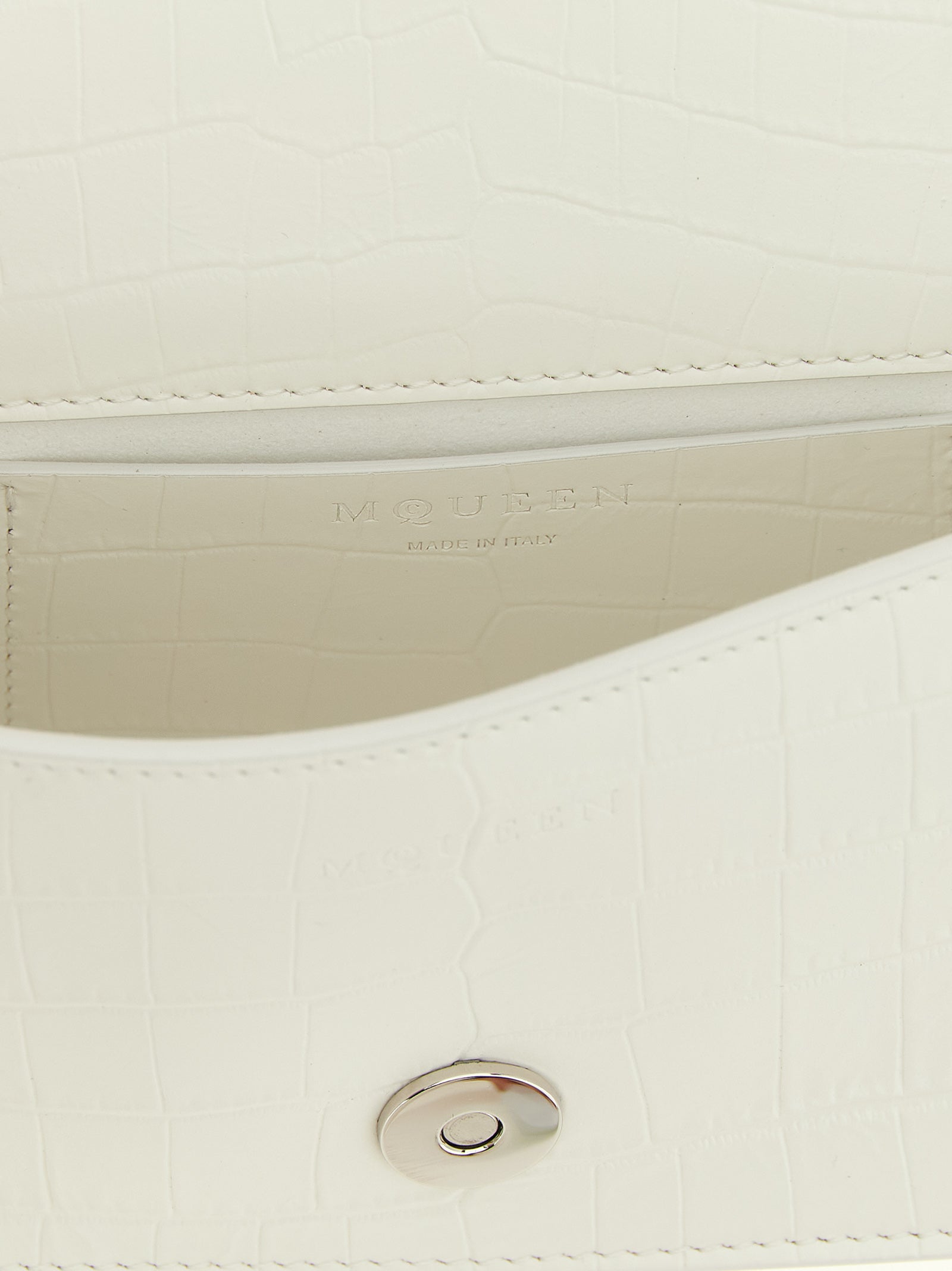 Alexander McQueen White Jewelled Mini shoulder bag