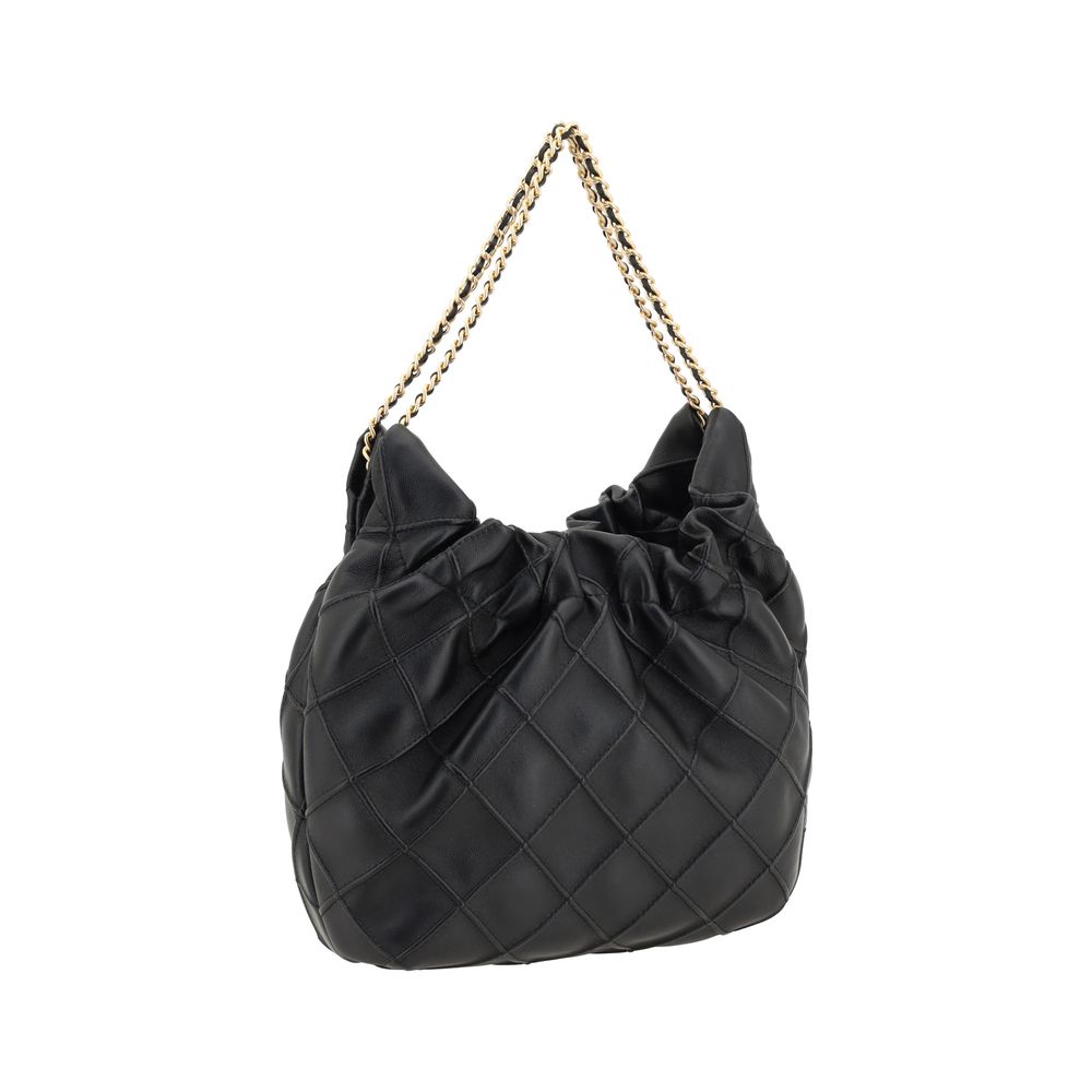 Tory Burch Black Fleming Mini Hobo Shoulder Bag