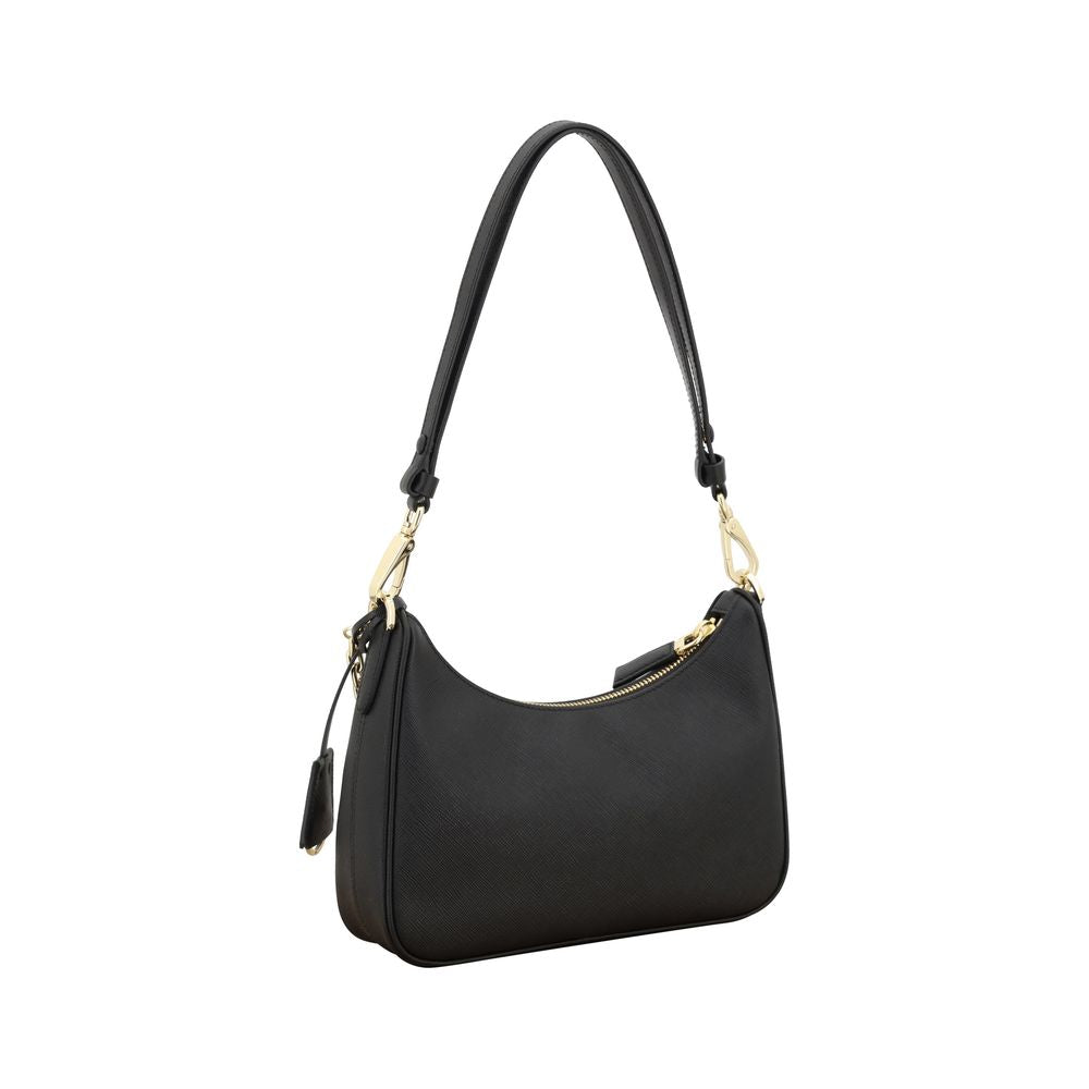 Prada Black Saffiano leather Lux Shoulder Bag