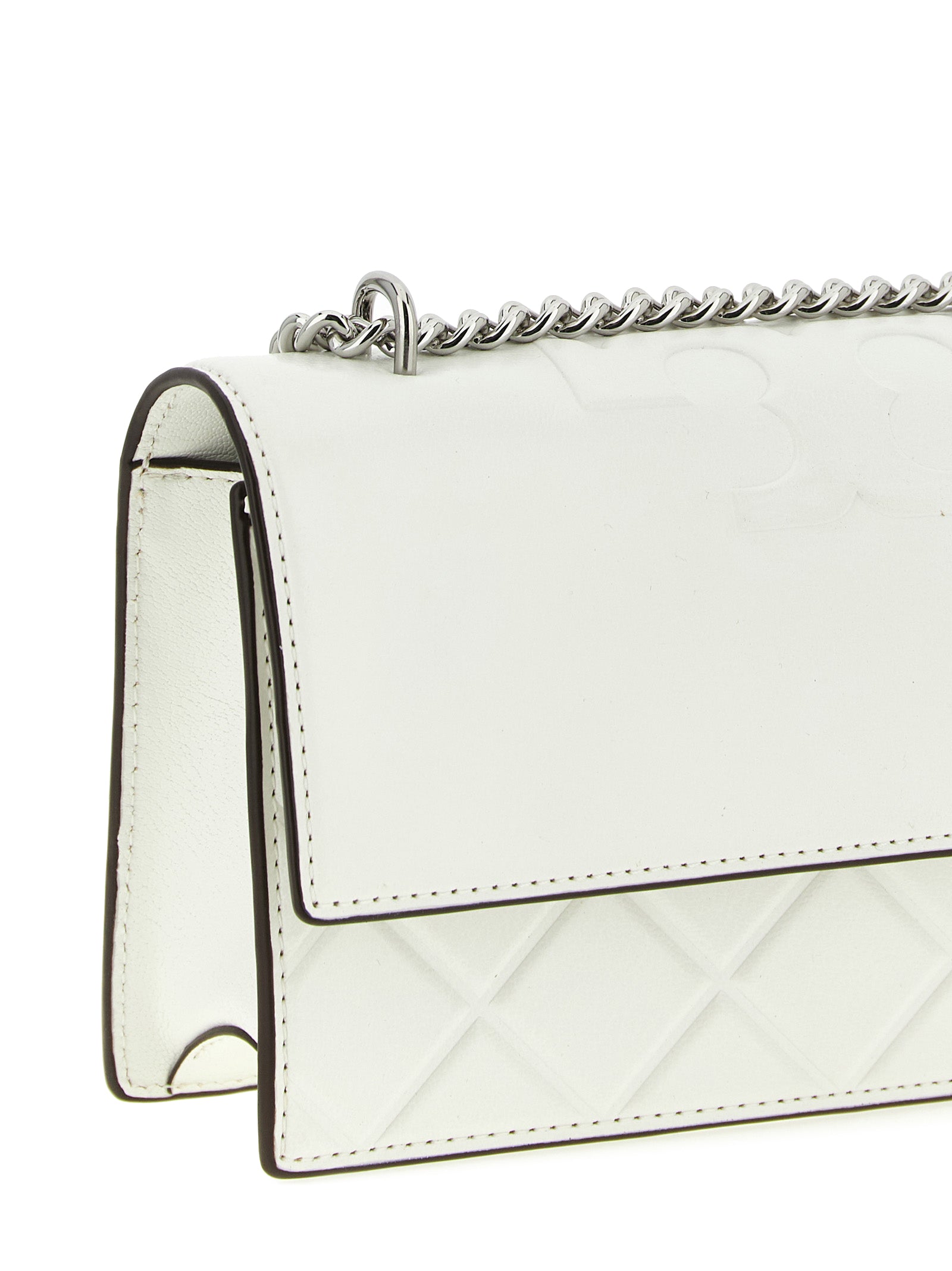 Tory Burch White Fleming Small Crossbody Bag