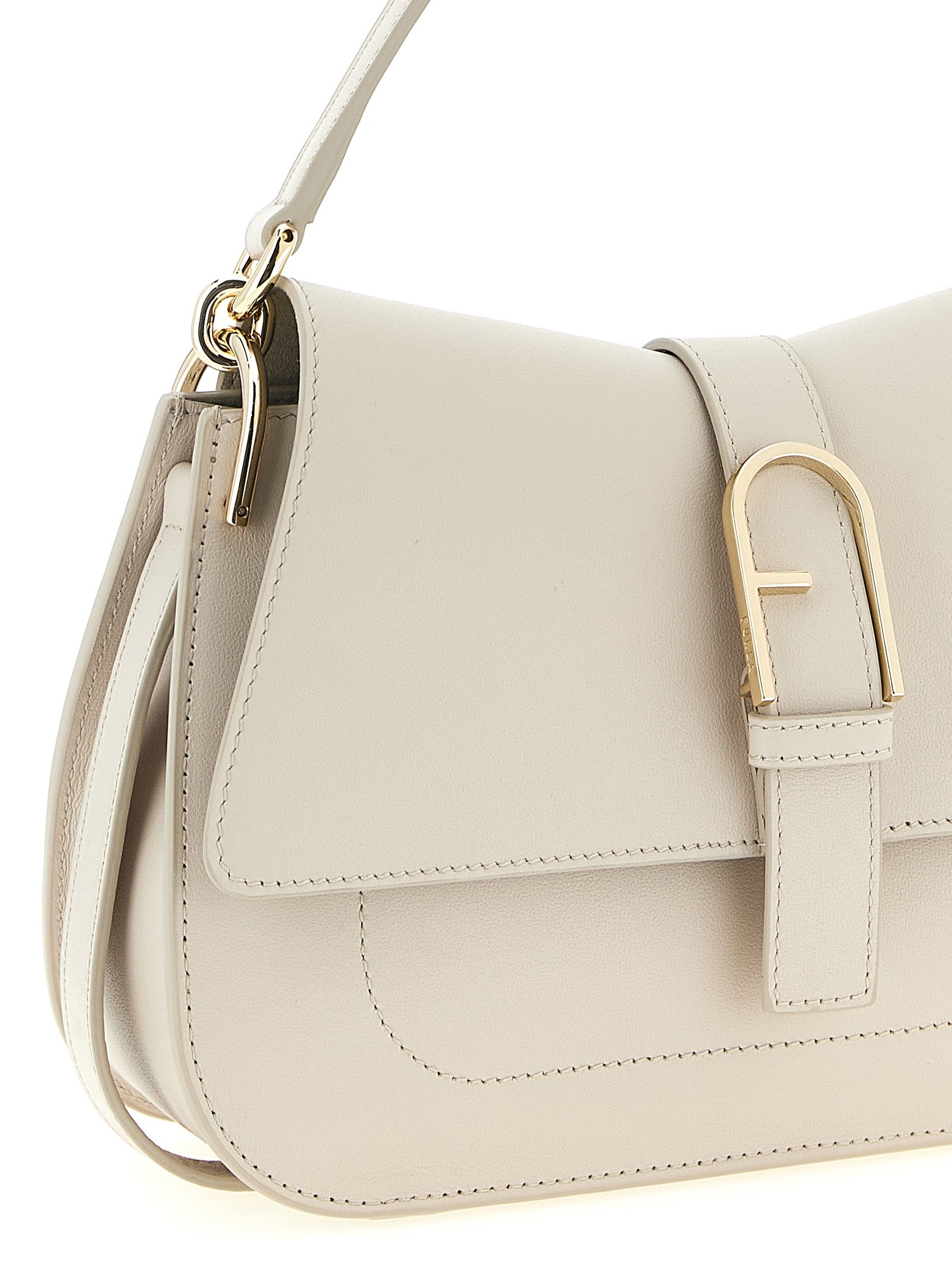 Furla Beige Flow M Shoulder Bag