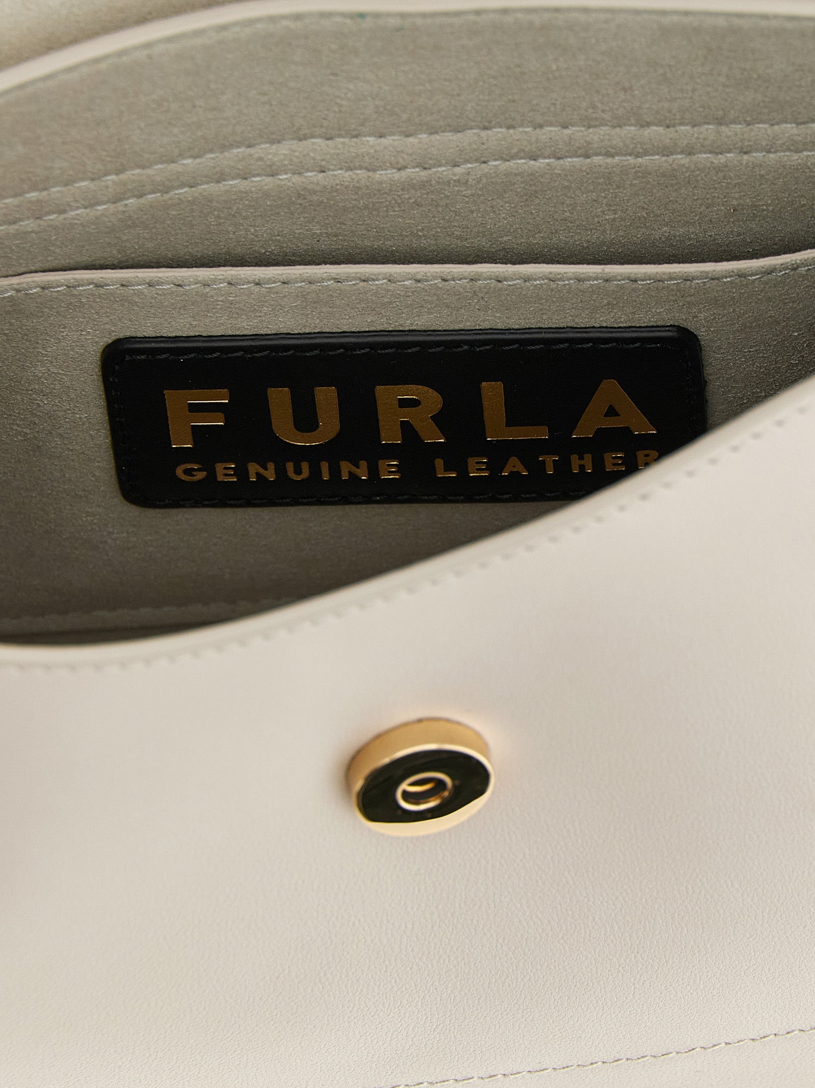 Furla Beige Flow M Shoulder Bag