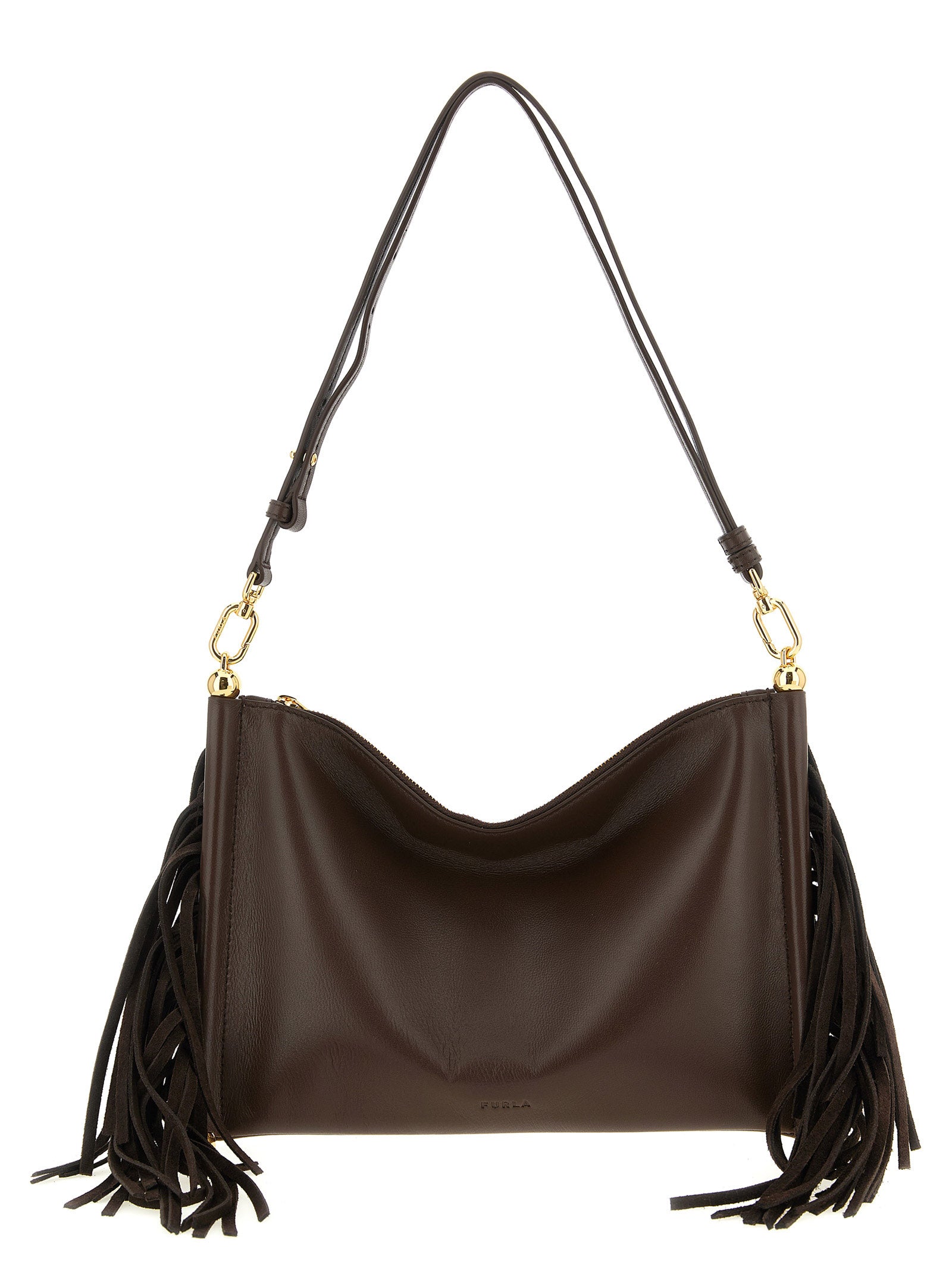 Furla Brown Sfera Soft Nappa Shoulder Bag