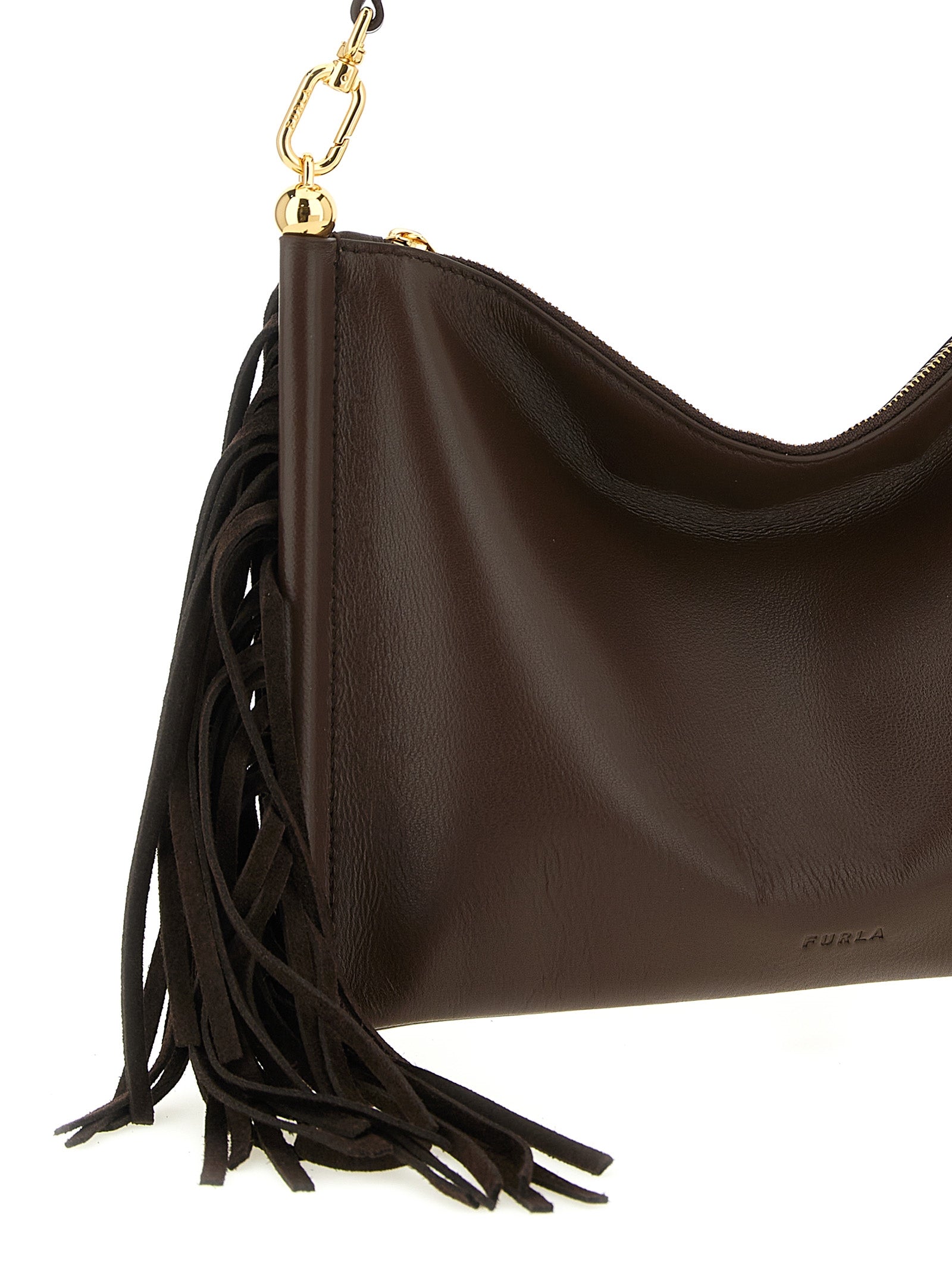 Furla Brown Sfera Soft Nappa Shoulder Bag