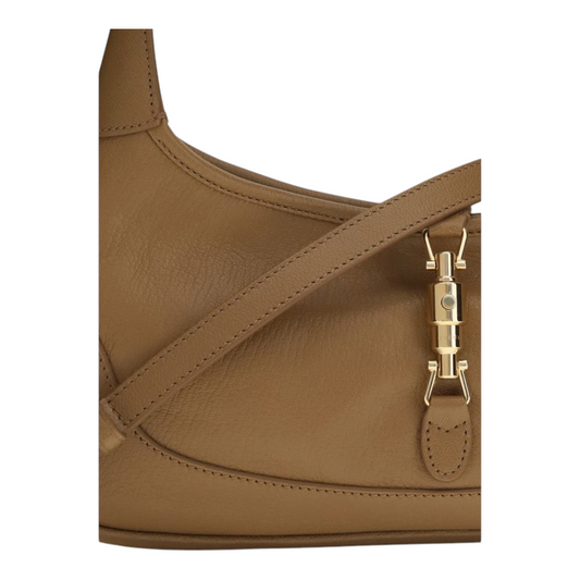Gucci Jackie Slim Bolso de Mano Beige Piel