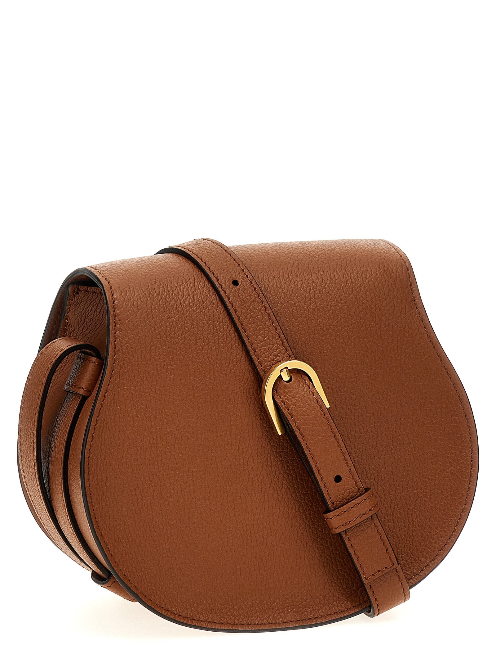 Chloé Brown Saddle Marcie Small Crossbody Bag