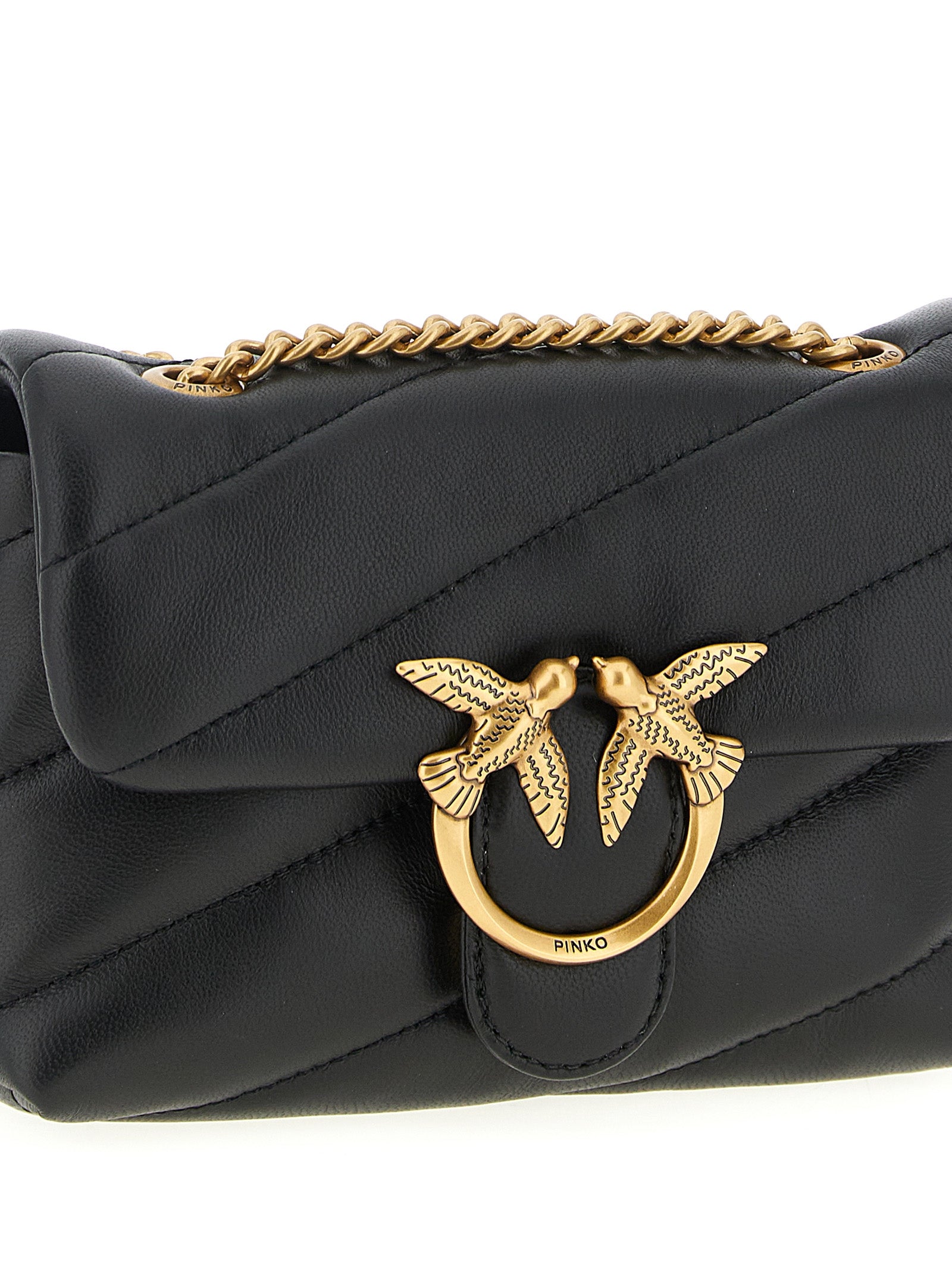 PINKO Black Baby Love Puff Crossbody Bag