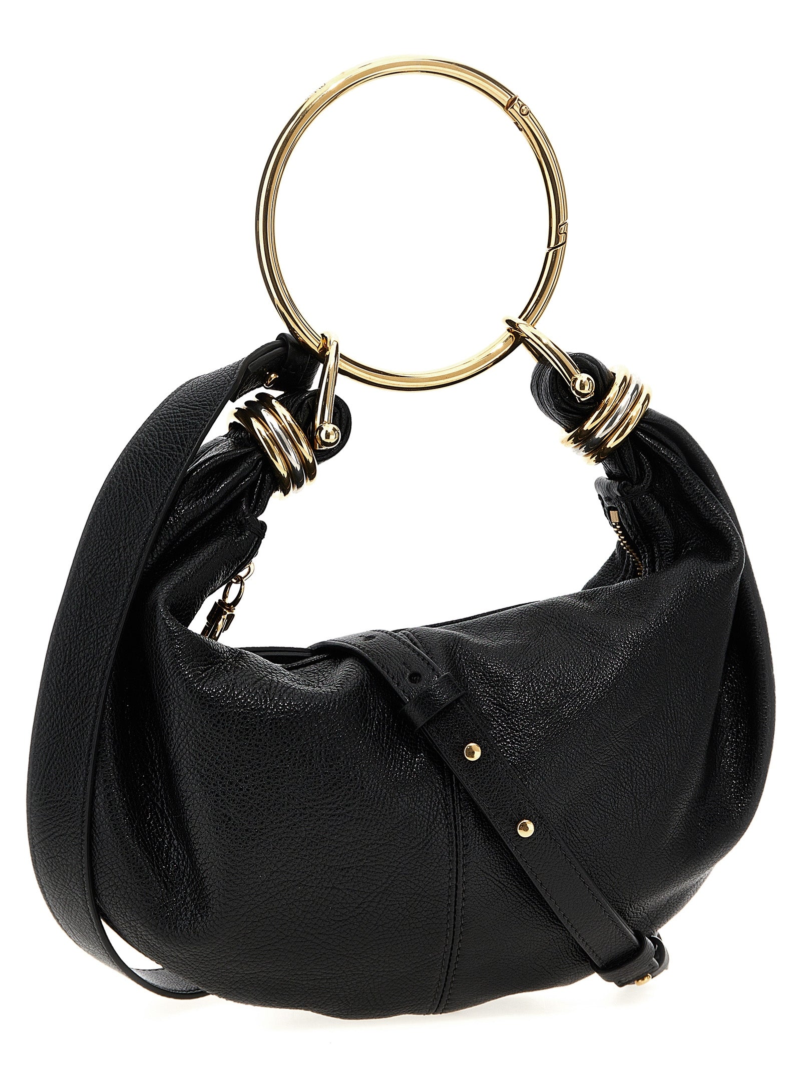 Chloé Black Bracelet Hobo Piccola Handbag