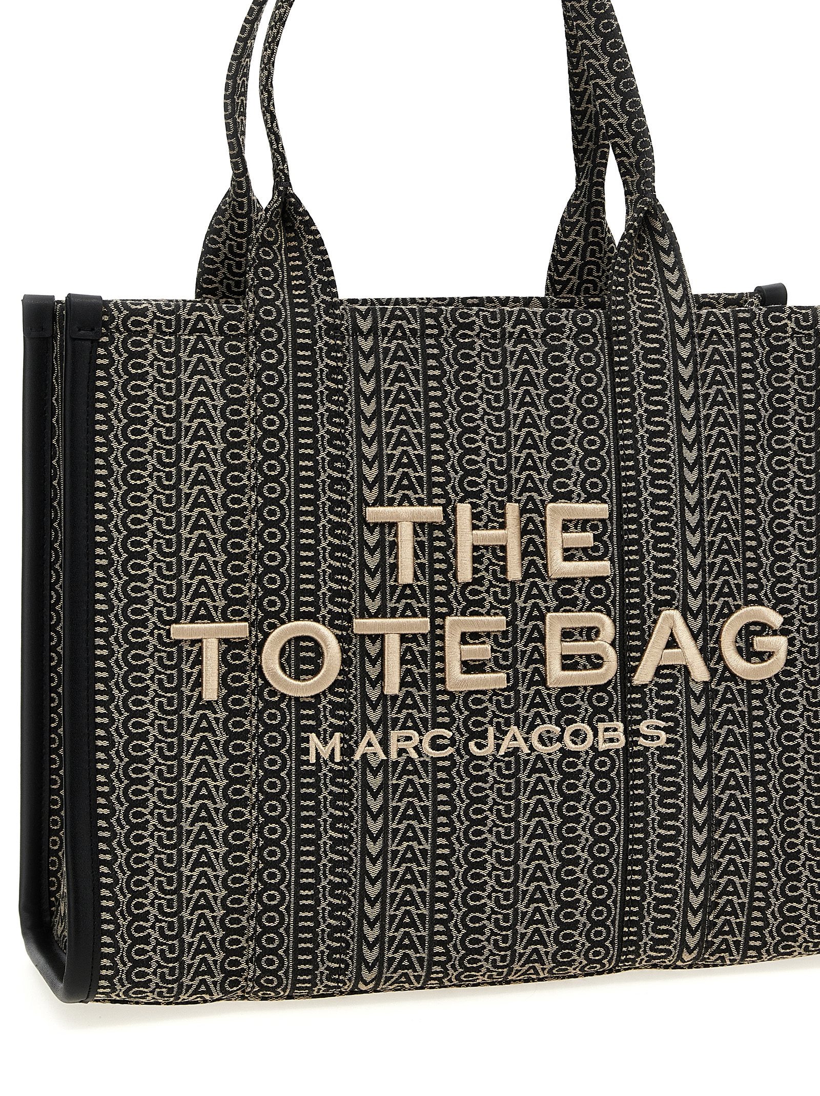 Marc Jacobs Beige Monogram Jacquard Tote Bag
