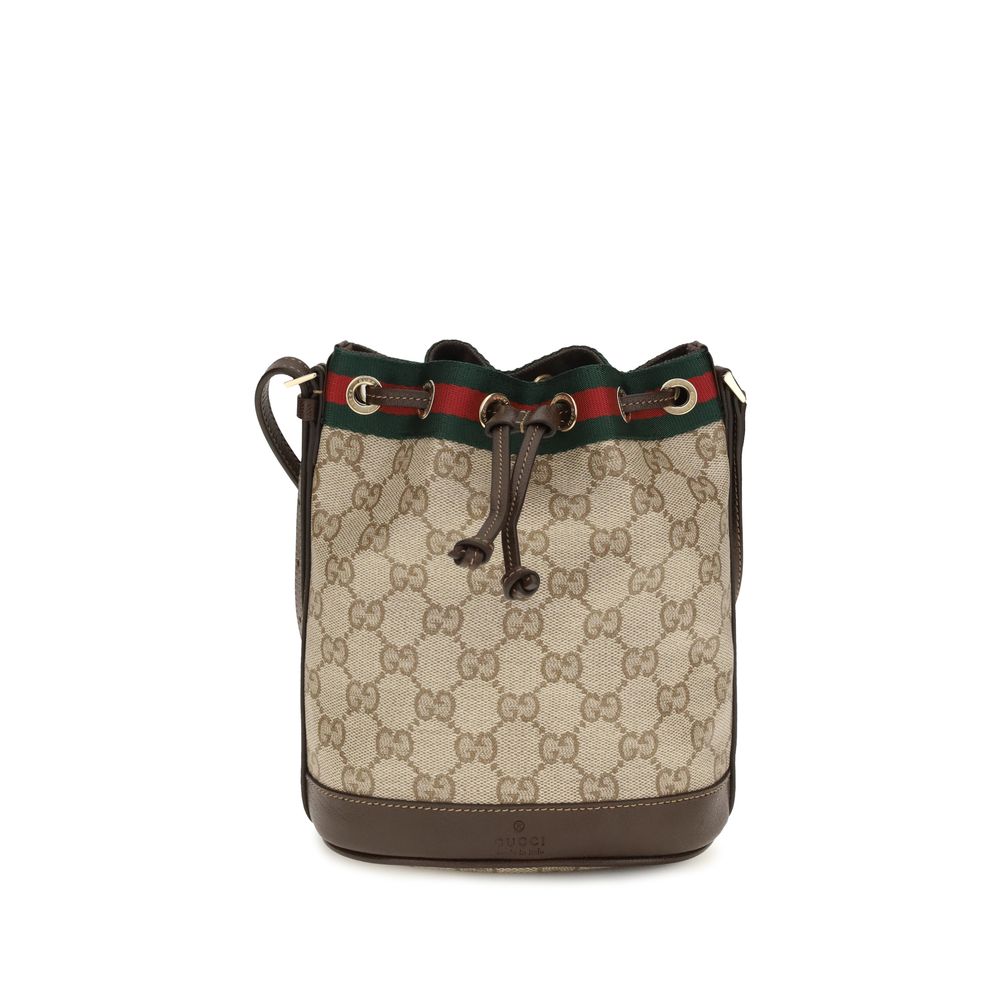 Gucci Beige The Web Stripe Bucket Bag