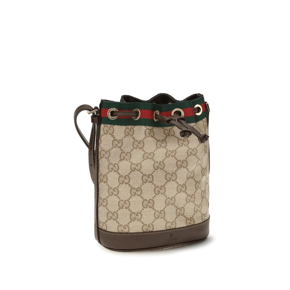 Gucci Beige The Web Stripe Bucket Bag