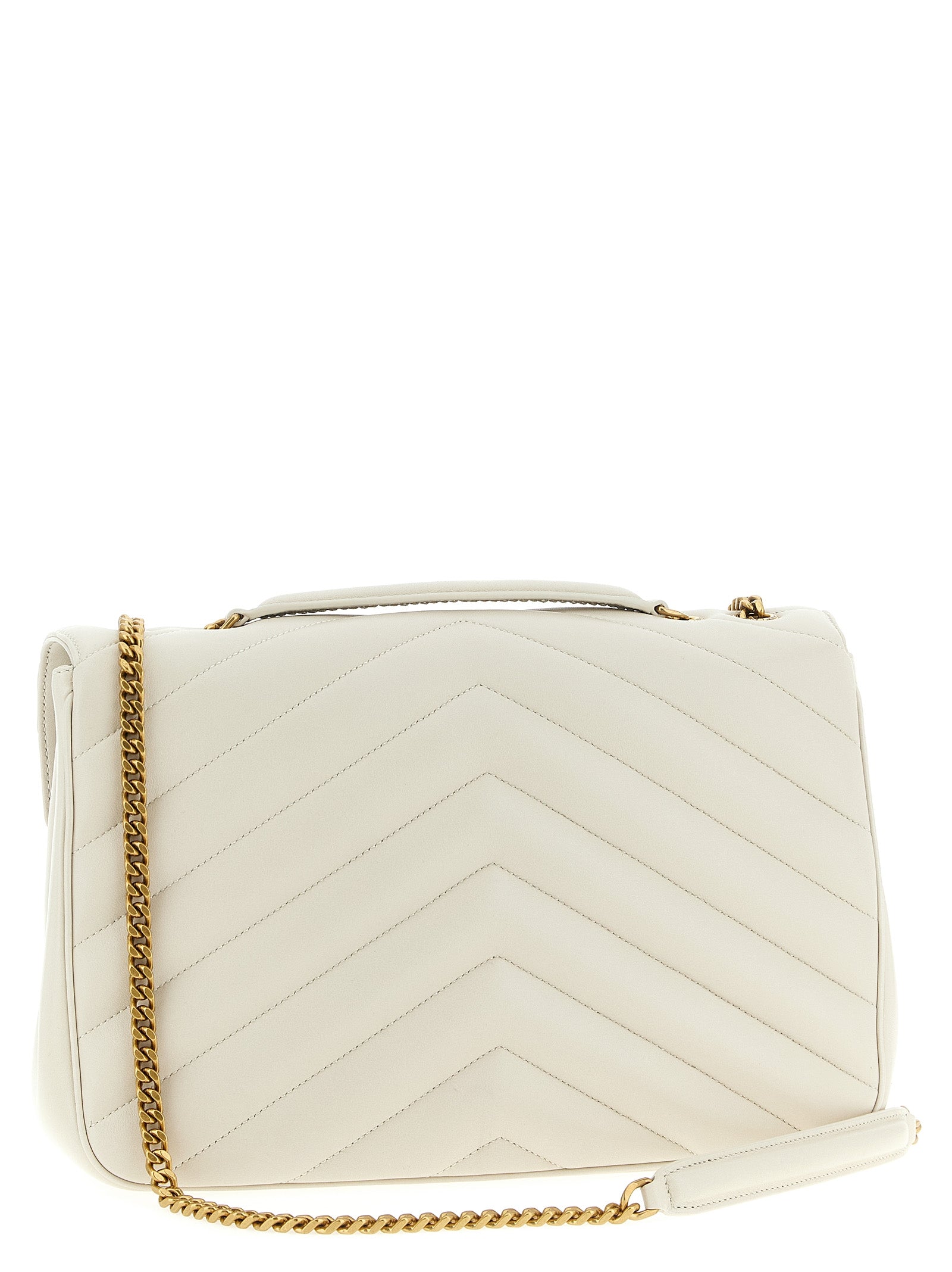 Saint Laurent Beige Large Loulou Shoulder Bag