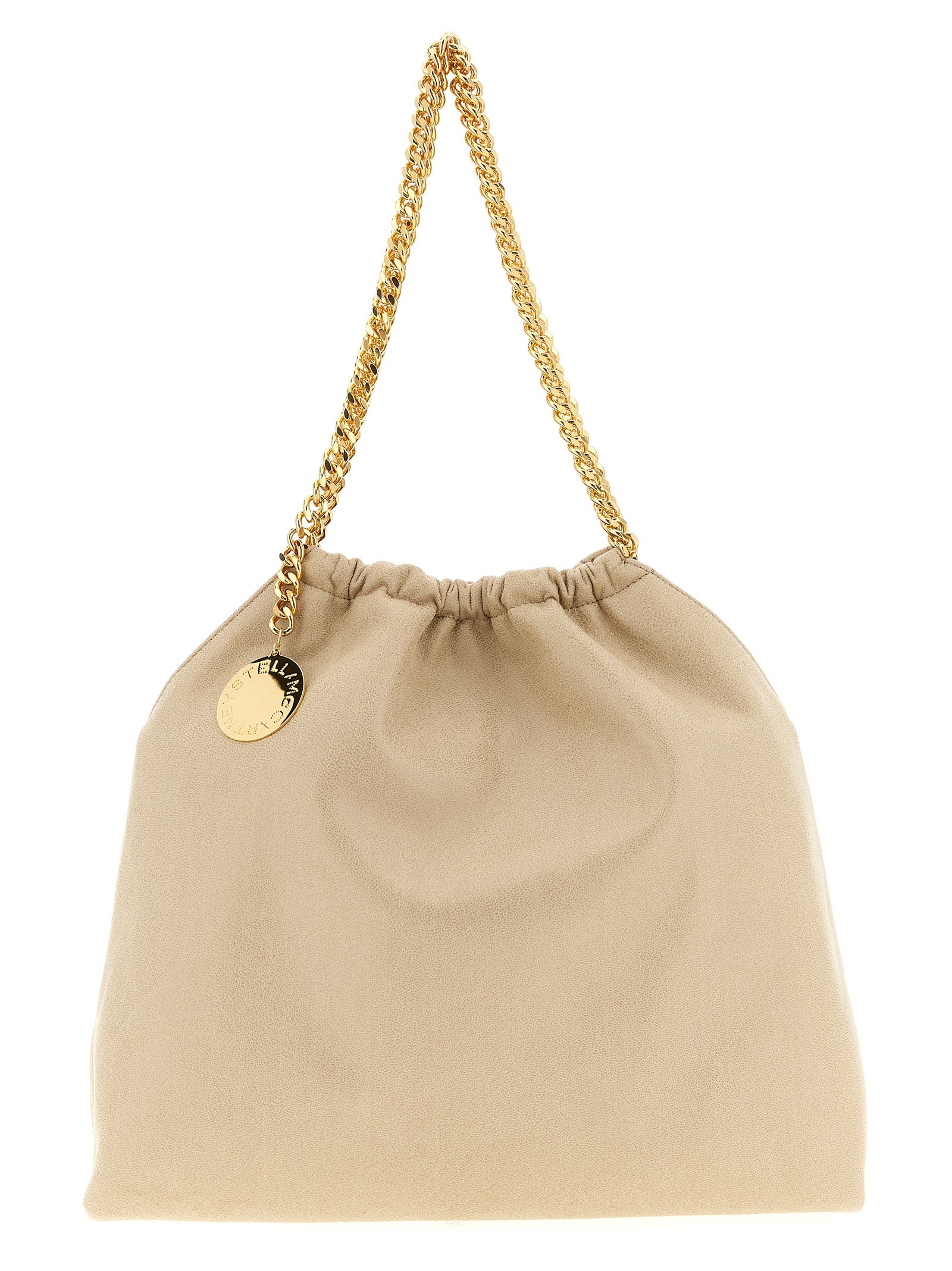 Stella McCartney Beige Falabella Drawstring Shoulder Bag