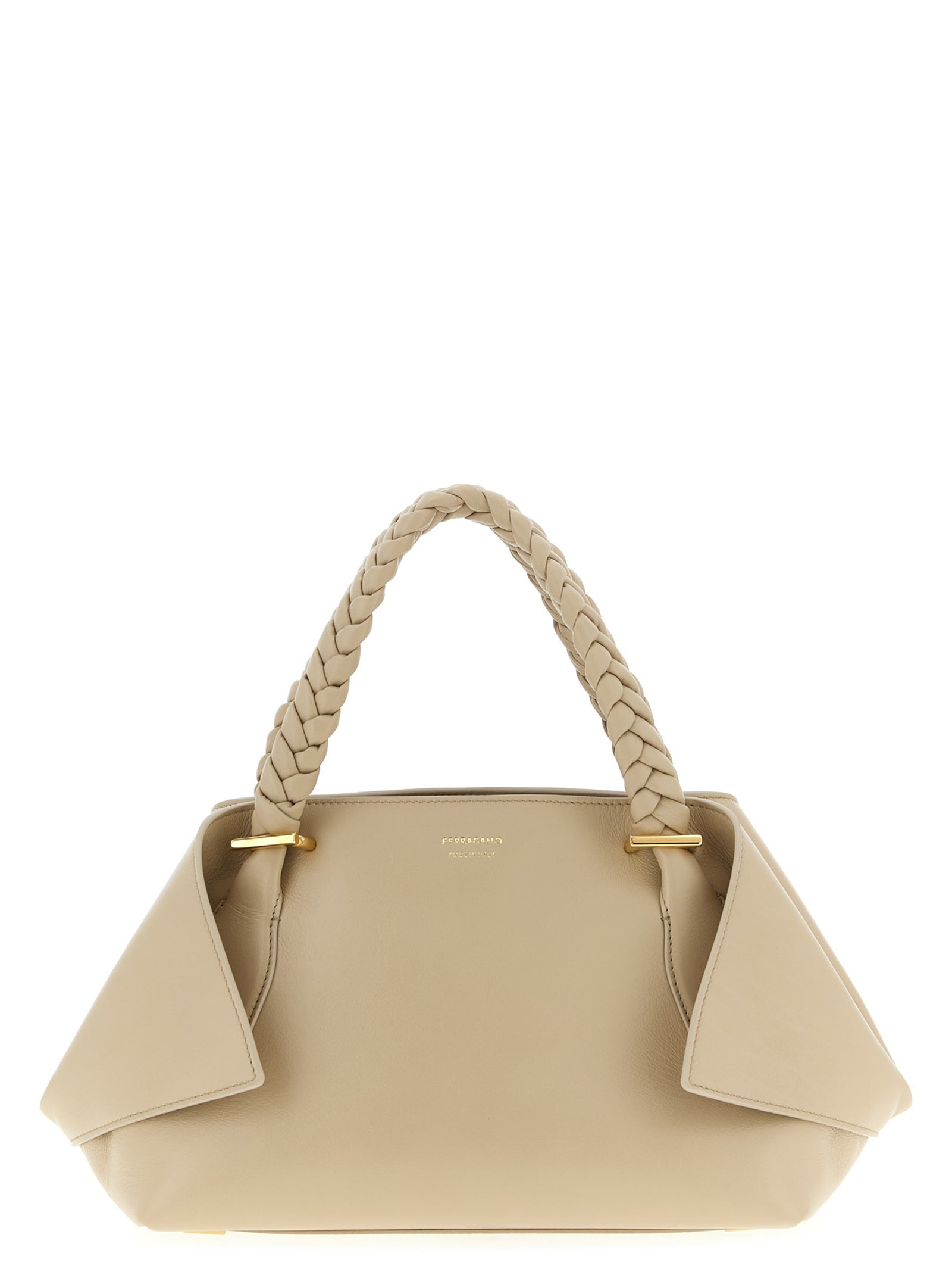 Ferragamo Gray Scarf Handbag