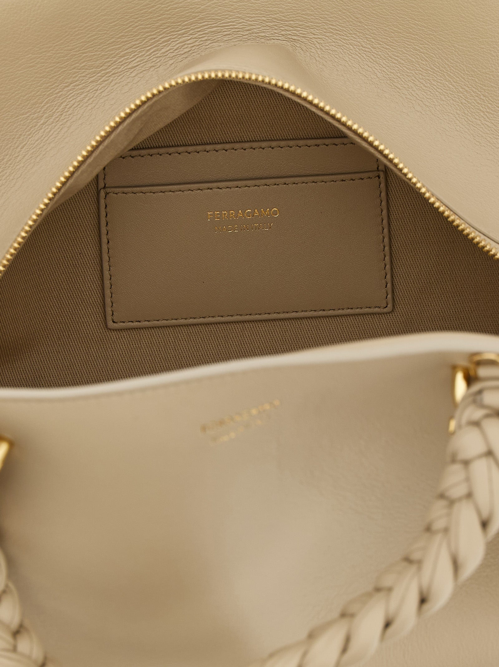 Ferragamo Gray Scarf Handbag